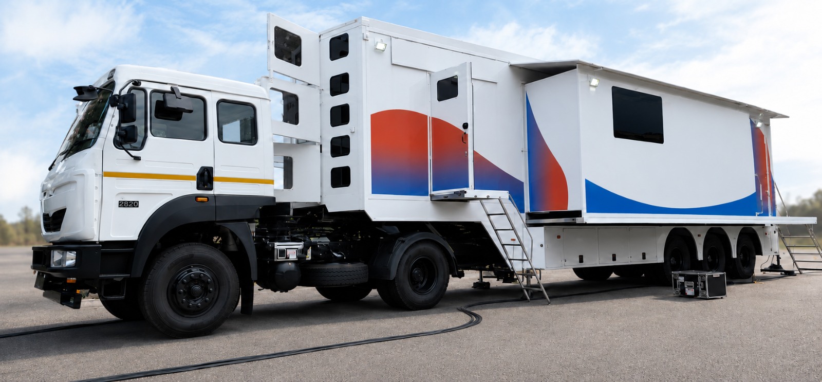 ZOOM 4K OB truck with expando side deployed